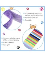 Collar 60 collares de parto para cachorros, collares para mascotas recién nacidas, bandas de identificación ajustables de doble cara, bandas de identificación de cachorros, collares para mascotas recién nacidas, perros y gatos (20 colores, 3 tamaños) - Imagen 4