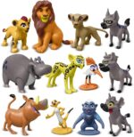 Figuras similares al Rey Leon - 12 figuras de acción de animales, juguetes coleccionables para niños, perfectas para decoración de pasteles y decoraciones de escritorio