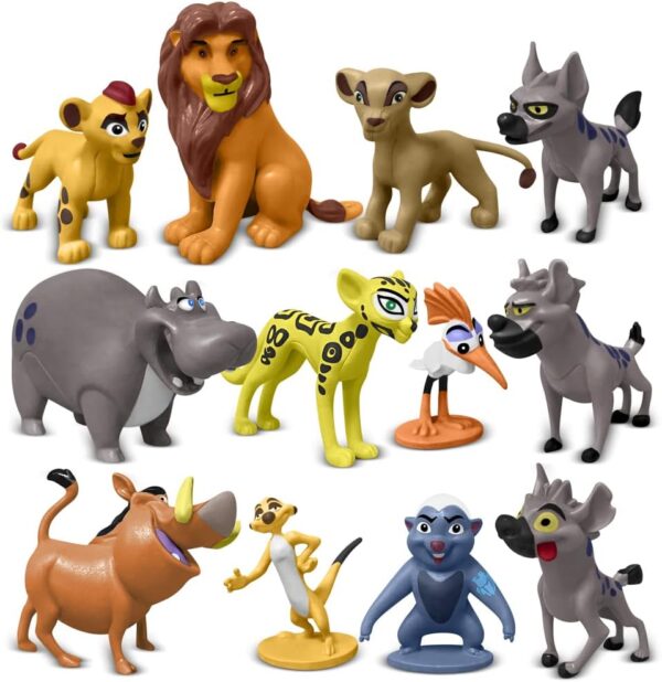 Figuras similares al Rey Leon - 12 figuras de acción de animales, juguetes coleccionables para niños, perfectas para decoración de pasteles y decoraciones de escritorio - Imagen 5