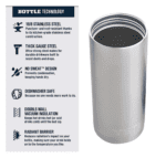 YETI Rambler - Botella de acero inoxidable aislada al vacío con tapa de chupito caliente, 18 onzas, color negro - Imagen 6