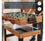 Juego de Mesa multijuegos - 6 Juegos de Mesa - 2x4ft 10-in-1 Combo Game Table Set w/ Hockey, Foosball, Pool, Shuffleboard, Ping Pong - Natural - Imagen 4