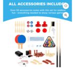 Juego de Mesa multijuegos - 6 Juegos de Mesa - 2x4ft 10-in-1 Combo Game Table Set w/ Hockey, Foosball, Pool, Shuffleboard, Ping Pong - Natural - Imagen 3