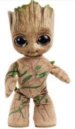 Mattel Marvel Groot - Figura de peluche de 11 pulgadas, Groovin' Groot bailando y hablando, muñeca de cuerpo suave que se mueve a la música