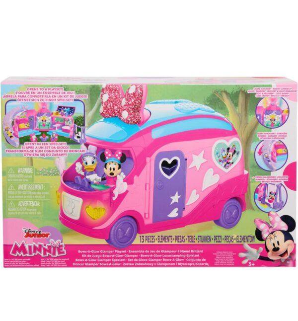 Disney Junior Glamcamper Minnie Mouse Bows-A-Glow Rolling Glamper Figuras y juego de 13 piezas, juguetes oficiales para niños a partir de 3 años Exclusivo de VastaGO - Imagen 6