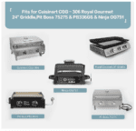 Cubierta de parrilla de 24 pulgadas para Cuisinart CGG-306, Royal Gourmet de 24 pulgadas, Ninja OG751, Pit Boss 75275 y PB336GS y la mayoría de parrillas portátiles de 2 quemadores - Imagen 3