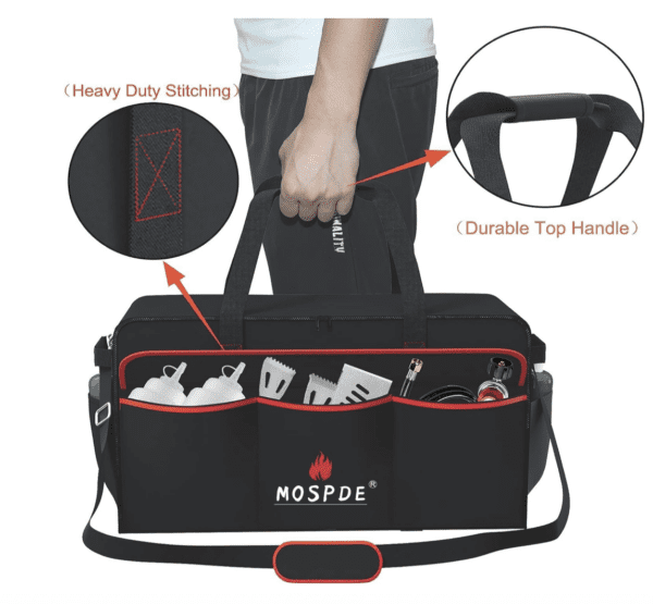 Bolsa de transporte para parrilla mejorada para parrillas Pit Boss 75275, bolsa de transporte portátil para parrilla de gas para parrillas Pit Boss, bolsa de transporte de plancha 600D resistente al agua - Imagen 8
