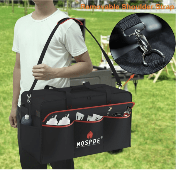 Bolsa de transporte para parrilla mejorada para parrillas Pit Boss 75275, bolsa de transporte portátil para parrilla de gas para parrillas Pit Boss, bolsa de transporte de plancha 600D resistente al agua - Imagen 4