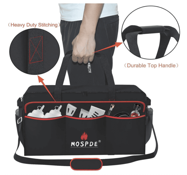 Bolsa de transporte para parrilla mejorada para parrillas Pit Boss 75275, bolsa de transporte portátil para parrilla de gas para parrillas Pit Boss, bolsa de transporte de plancha 600D resistente al agua - Imagen 5