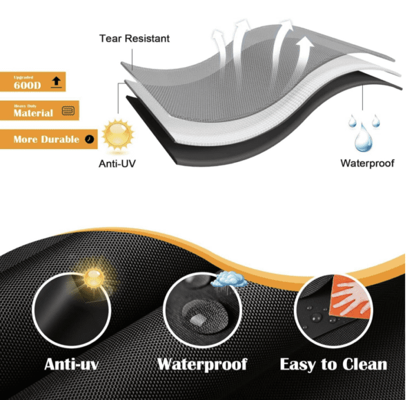 Bolsa de transporte para parrilla mejorada para parrillas Pit Boss 75275, bolsa de transporte portátil para parrilla de gas para parrillas Pit Boss, bolsa de transporte de plancha 600D resistente al agua - Imagen 7