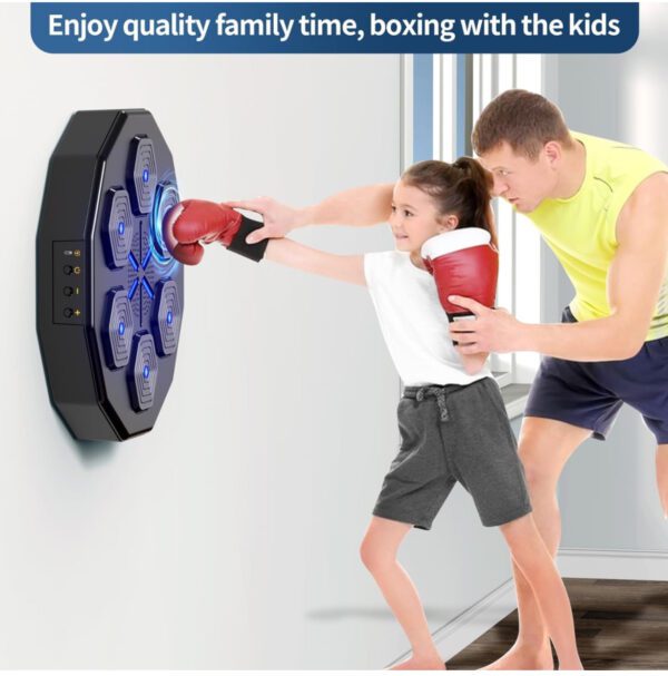 Music Boxing Machine with Boxing Glove Home Wall Mount Music Machine, Electronic Smart Focus Agility Training Digital Boxing Wall Target Punching Pads Suitable for Kid - Imagen 3