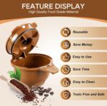 Cesta reutilizable de café con filtro de café de una sola porción para cafetera Hamilton Beach FlexBrew modelos 49974 49975 49976 49979 49950 49966 49957 49954 49947 49940 pieza de filtro, paquete de 2, marrón - Imagen 4