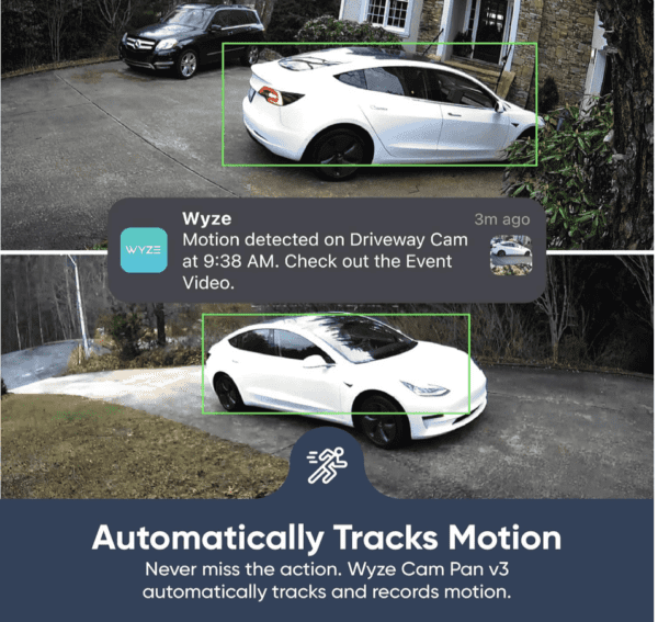 Cámara de seguridad inteligente WYZE Cam Pan v3 - para el hogar con seguimiento de movimiento para bebés y mascotas, visión nocturna a color, audio de 2 vías, funciona con Alexa y Google Assistant - Imagen 6