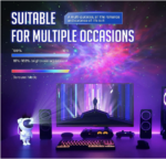 Proyector de estrellas con luz nocturna de galaxia, lámpara LED de techo de nebulosa estrellada de astronauta con temporizador y control remoto, regalo para niños y adultos para dormitorio, Navidad, cumpleaños, día de San Valentín, etc. - Imagen 5