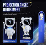 Proyector de estrellas con luz nocturna de galaxia, lámpara LED de techo de nebulosa estrellada de astronauta con temporizador y control remoto, regalo para niños y adultos para dormitorio, Navidad, cumpleaños, día de San Valentín, etc. - Imagen 4