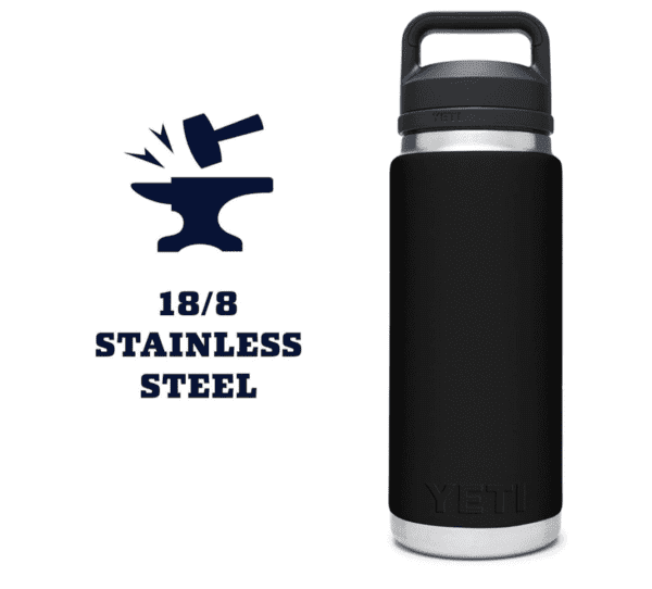 YETI Rambler  - Botella de 26 onzas, aislada al vacío, de acero inoxidable con tapa - Imagen 2