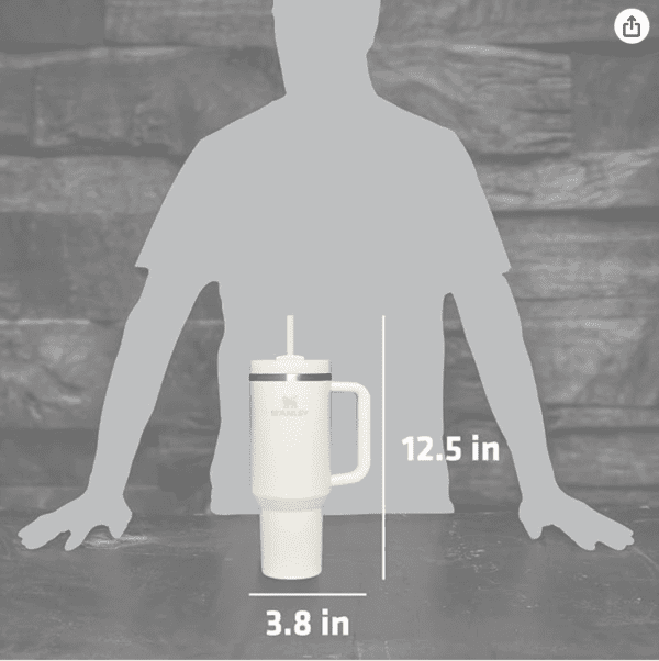 Stanley Quencher H2.0 FlowState 40 oz Stainless Steel Tumbler - CREAM - Imagen 7