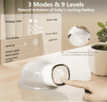 Onlyeah - Extractor de leche portátil, sacaleche eléctrico, manos libres, portátil, 3 modos, 9 niveles, sin dolor, pantalla táctil, de bajo ruido, con 1 paquete (1) - Imagen 6