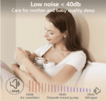 Onlyeah - Extractor de leche portátil, sacaleche eléctrico, manos libres, portátil, 3 modos, 9 niveles, sin dolor, pantalla táctil, de bajo ruido, con 1 paquete (1) - Imagen 4