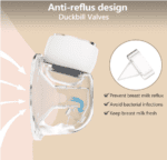 Onlyeah - Extractor de leche portátil, sacaleche eléctrico, manos libres, portátil, 3 modos, 9 niveles, sin dolor, pantalla táctil, de bajo ruido, con 1 paquete (1) - Imagen 3