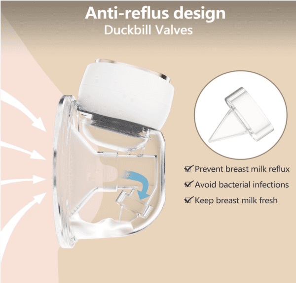 Onlyeah - Extractor de leche portátil, sacaleche eléctrico, manos libres, portátil, 3 modos, 9 niveles, sin dolor, pantalla táctil, de bajo ruido, con 1 paquete (1) - Imagen 3