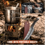 Cuchillo de pluma afilada forjado a mano, cuchillo vikingo de carnicero de acero de alto carbono, cuchillo de deshuesado para cortar carne, cuchillo de cocina japonés con funda para cocina, - Imagen 2