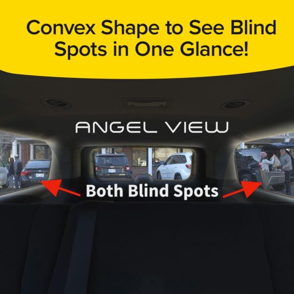 Nuevo espejo retrovisor gran angular Angel View mejorado AS-SEEN-ON-TV reduce los puntos ciegos, se instala en segundos, se adapta a la mayoría de automóviles, SUV y camiones - Imagen 5