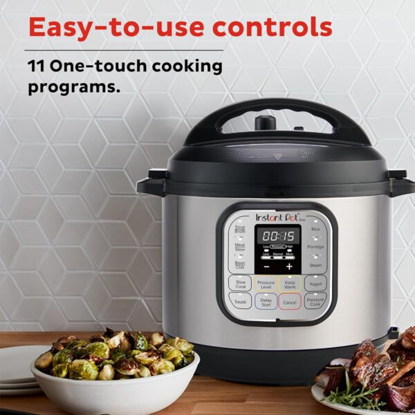 Olla a presión multifunción 7 en 1 Instant Pot IP-DUO60, 6cuartos/1000W - Acero inoxidable y negro - Imagen 6