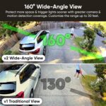 Camara WYZE Floodlight v2, LED de 2800 lúmenes, cámara de seguridad 2K HD para exteriores, visión amplia de 160°, luz activada por movimiento, sirena de 105 dB, almacenamiento en la nube y local - Imagen 4