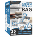 Paquete de 20 bolsas de almacenamiento al vacío, bolsas ahorradoras de espacio (4 jumbo, 4 grandes, 4 medianas, 4 pequeñas y 4 para enrollar) bolsas de almacenamiento de compresión para edredones y mantas, bolsas selladoras al vacío para almacenamiento de ropa, bomba de mano incluida - Imagen 8