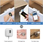 Cerradura de cajón con tarjeta RFID, cerradura de gabinete oculta NFC para muebles de despensa de cocina, cerradura de puerta de armario eLinkSmart con aplicación Bluetooth, seguridad infantil, no - Imagen 7