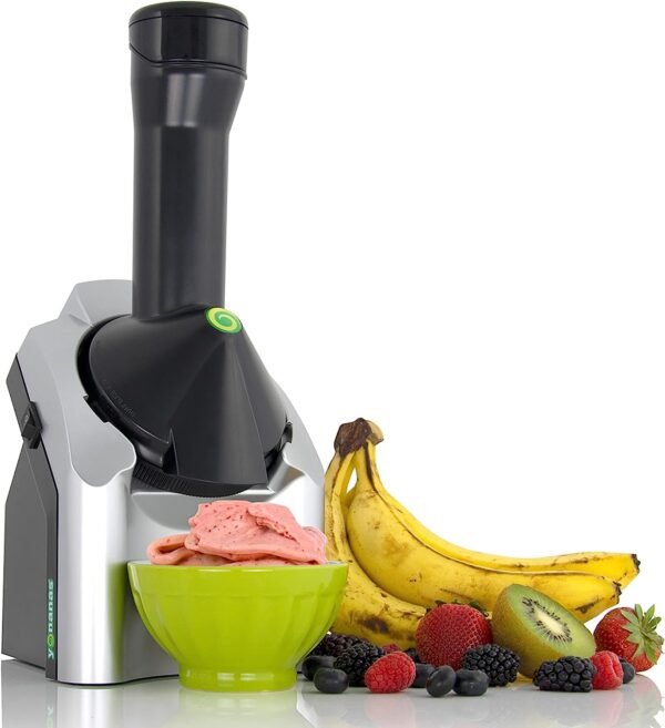 710fEtFpwBL._AC_SL1500_ Yonanas - Máquina clásica para servir postres frutales, suaves y saludables, 200 W, color plata - Imagen 1