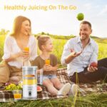 Exprimidor eléctrico de cítricos, máquina exprimidora recargable con cable USB y cepillo de limpieza, exprimidor de pomelo de limón y limón, exprimidor portátil fácil de limpiar - Imagen 7