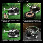 Ambientador para automóvil, helicóptero, energía solar, giratorio, aromaterapia, aviación, aleación de aluminio, accesorios de decoración de interiores, difusor para automóvil y hogar (plateado) - Imagen 2