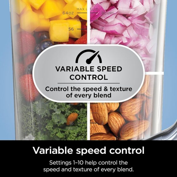 Ninja Licuadora TB201 Detect Power Blender Pro, tecnología BlendSense, para batidos, batidos y más, 1800 vatios de pico, 72 onzas, jarra, negro - Imagen 5