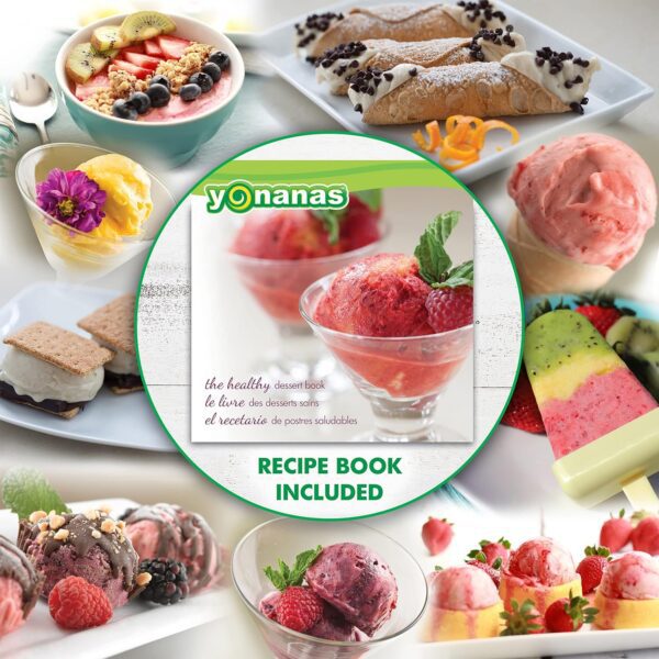 Yonanas - Máquina clásica para servir postres frutales, suaves y saludables, 200 W, color plata - Imagen 3