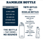 YETI Rambler - Botella de 18 onzas, con aislamiento al vacío, de acero inoxidable y con tapa Chug - Imagen 3