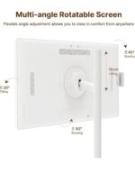 Pantalla inteligente portátil de 32 pulgadas, monitor giratorio de 1080p con pantalla táctil Incell, sistema operativo Android (compatible con Google Store), batería incorporada (4-6H), - Imagen 6