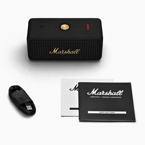 Marshall Emberton II - Altavoz Bluetooth portátil - Negro y latón - Imagen 3