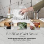 Tapete de baño de piedra, tapete de ducha antideslizante de tierra de diatomeas - Tapete de baño absorbente de secado rápido - Diseño elegante y moderno, fácil de limpiar (23.5 x 15 pulgadas) - Imagen 2