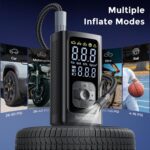 Syncwire Compresor de aire portátil para inflado de neumáticos, inflado 2 veces más rápido, bomba de aire inteligente para neumáticos de automóvil [LCD extragrande] con medidor de presión digital - Imagen 7