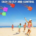 Cometas - 10 cometas de pulpo grandes, de cola larga, fácil de volar, cometas de playa a granel, 157 pulgadas, moluscos 3D de pulpo para niños y adultos, kitesurf, parque al aire libre, cometa colorida - Imagen 2