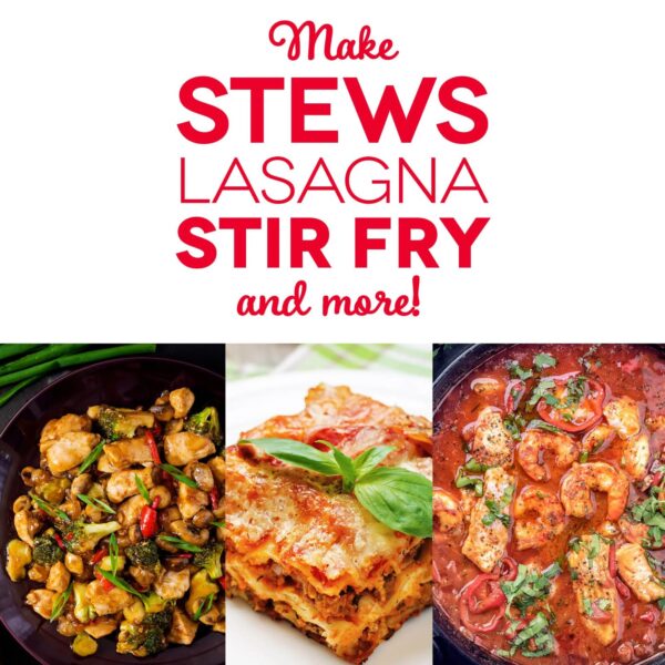 Dash Sartén eléctrica de tamaño familiar con superficie antiadherente de 14 pulgadas + libro de recetas para pizza, hamburguesas, galletas, fajitas, desayuno y más, capacidad de 20 tazas, 1400 W - Imagen 3