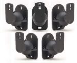 Paquete de 5 soportes de pared para altavoces negros para Bose, Sony, Panasonic, Samsung y más