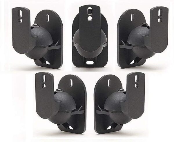 Paquete de 5 soportes de pared para altavoces negros para Bose, Sony, Panasonic, Samsung y más - Imagen 1