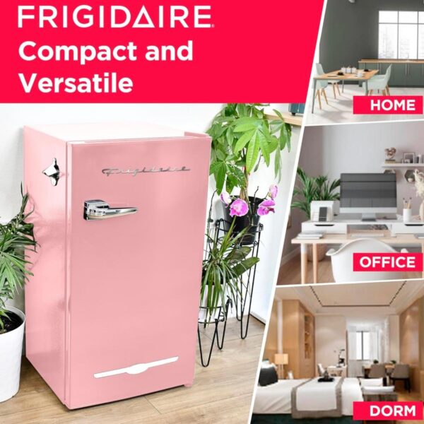 Frigidaire Refrigerador compacto retro con enfriador, refrigerador de encimera de 3.2 pies cúbicos con abridor de botellas integrado, refrigerador compacto para oficina, dormitorio - Imagen 9