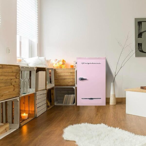 Frigidaire Refrigerador compacto retro con enfriador, refrigerador de encimera de 3.2 pies cúbicos con abridor de botellas integrado, refrigerador compacto para oficina, dormitorio - Imagen 4
