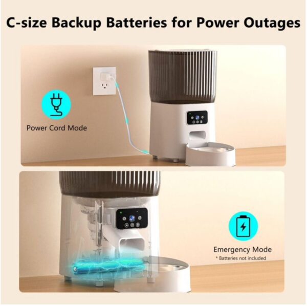 Dispensador Automatico de Alimentos Smart con Camara con sonido y microfono  capacidad  5Litros - Imagen 9