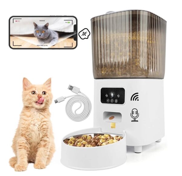 Dispensador Automatico de Alimentos Smart con Camara con sonido y microfono  capacidad  5Litros - Imagen 2