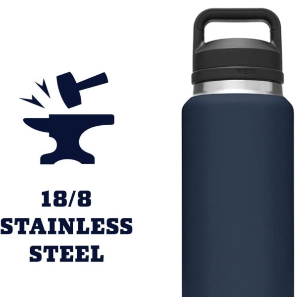 YETI Rambler Botella de 36 onzas, aislada al vacío, acero inoxidable con tapa para sorbos - Imagen 6