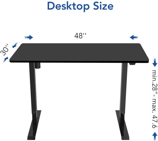 Escritorio eléctrico de pie - Flexispot -  soporte para computadora para oficina en casa, mesa de trabajo de altura ajustable - Imagen 4